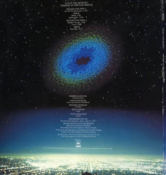 V.S.O.P. Quintet, The - Tempest In The Colosseum, Jazz, Contemporary Jazz, Hard Bop, 1977 - CBS/Sony, Japan, Vinyl 2x LP, Alb