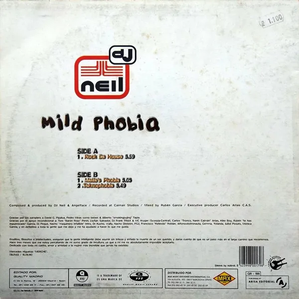 Album cover for Mild Phobia by DJ Neil