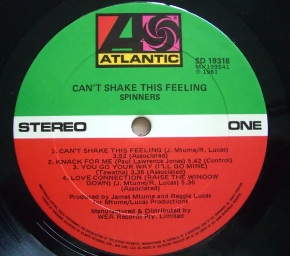 Album cover for Can't Shake This Feelin' by Spinners