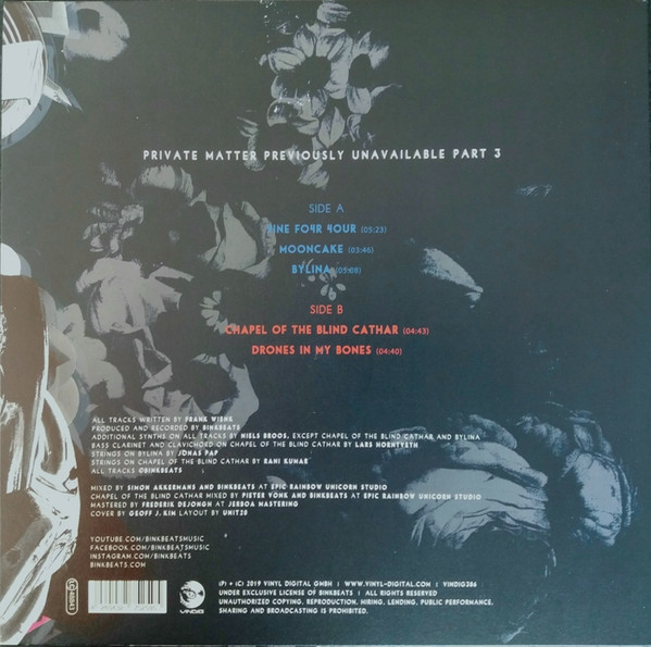 Binkbeats - P.M.P.U., Part 3, Electronic, Abstract, 2019 - Vinyl Digital, Netherlands, Vinyl 1x 12", EP, Limited Edition Blue