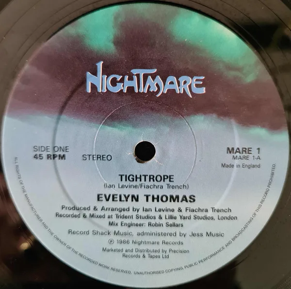 Album cover for Tightrope by Evelyn Thomas