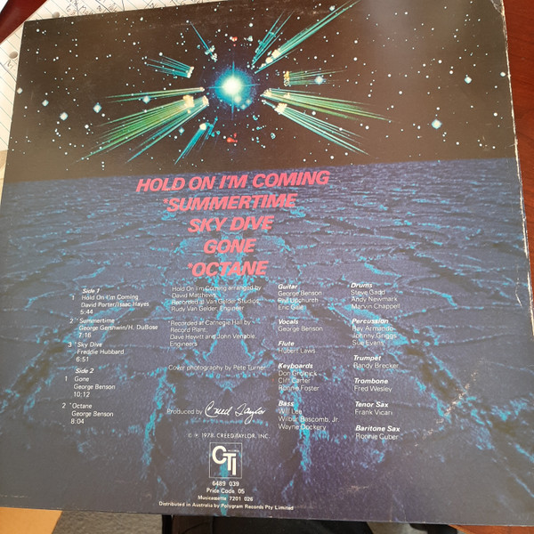 George Benson - Space, Jazz, Fusion, 1978 - CTI Records, Australia, Vinyl 1x LP, Album