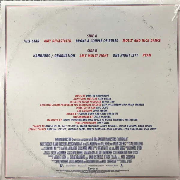Dan The Automator - Booksmart (Score By Dan The Automator), Stage & Screen, 2019 - Lakeshore Records, Netherlands, Vinyl 1x L