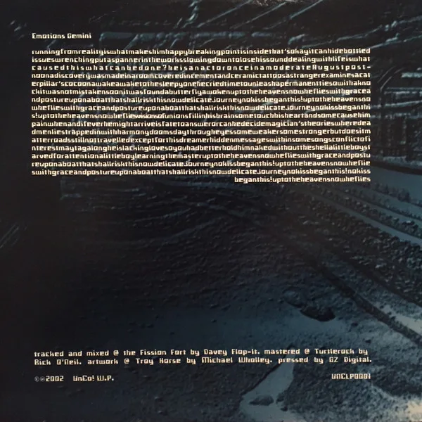 Album cover for Emotions Gemini by UnCo! Whatever Productions