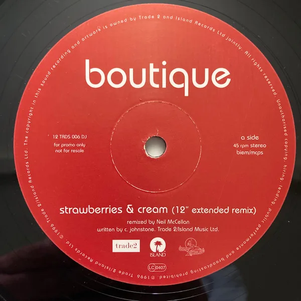 Album cover for Strawberries & Cream by Boutique