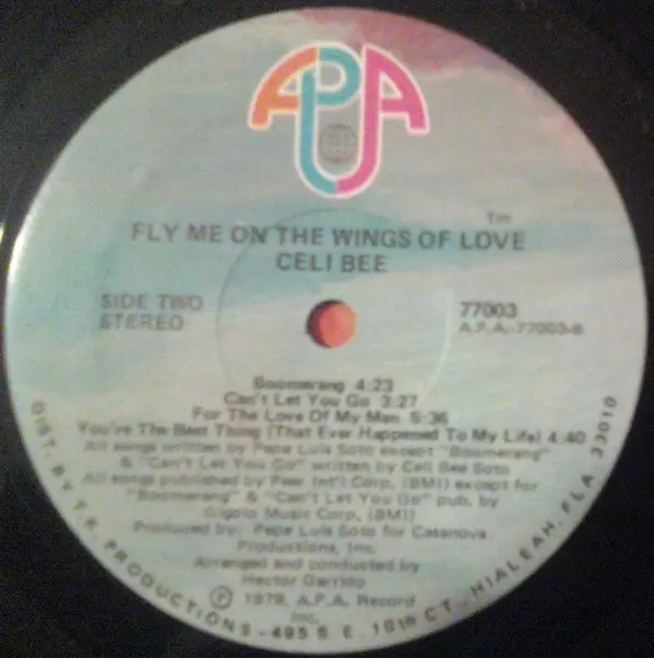 Celi Bee - Fly Me On The Wings Of Love, Funk / Soul, Disco, 1978 - APA, US, Vinyl 1x LP, Album