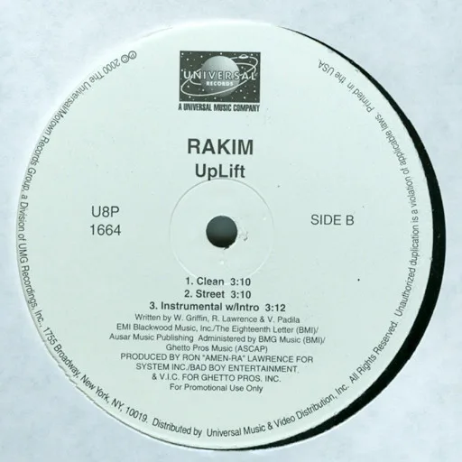 Album cover for All Night Long / Uplift by Rakim