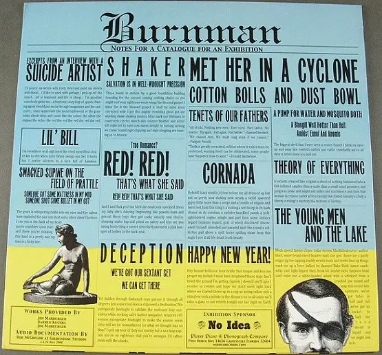 Burnman - Notes For A Catalogue For An Exhibition - 2000 -Hardcore, Punk -No Idea Records -Vinyl 1x 12", 45 RPM, Album Yellow