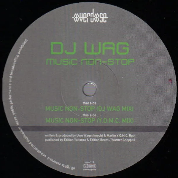 Album cover for Music Non-Stop by DJ Wag