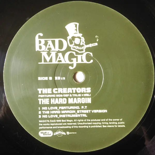 Creators, The Featuring Mos Def & Talib Kweli - The Hard Margin, Hip Hop, 1999 - Bad Magic, UK, Vinyl 1x 12", 33 ⅓ RPM