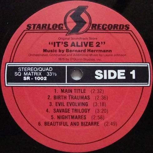 Album cover for It's Alive 2 (Original Soundtrack Score) by Bernard Herrmann
