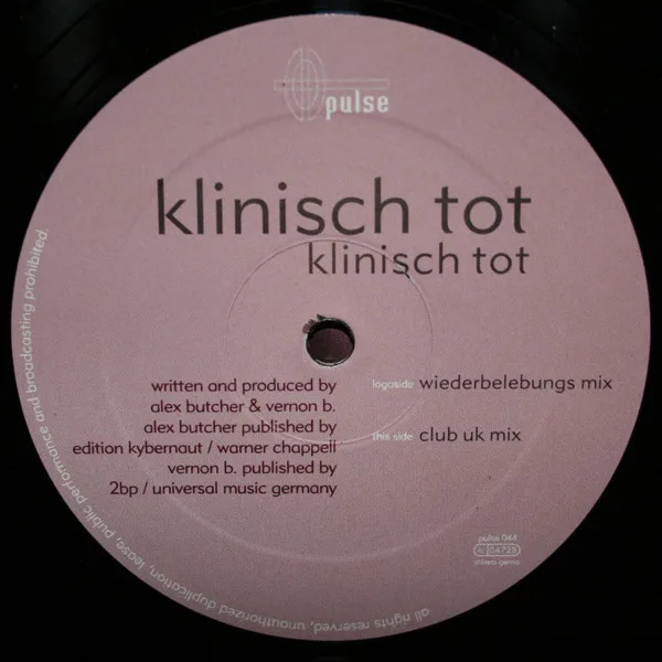 Album cover for Klinisch Tot by Klinisch Tot