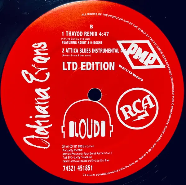 Adriana Evans - Reality, Funk / Soul, Hip Hop, Contemporary R&B, 1997 - Loud Records (2), PMP Records (12), RCA (2), UK, Viny