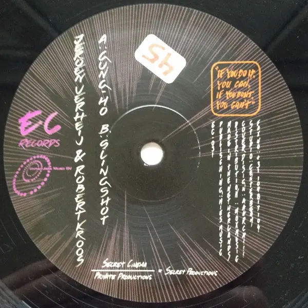 Secret Cinema vs. Private Productions - Gung-Ho, Electronic, Techno, 1999 - EC Records, Netherlands, Vinyl 1x 12"