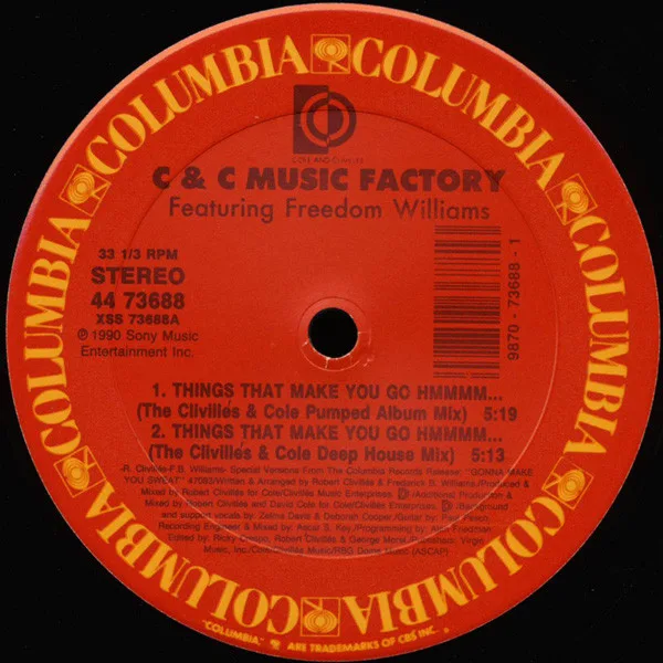 Album cover for Things That Make You Go Hmmmm... by C + C Music Factory Featuring Freedom Williams
