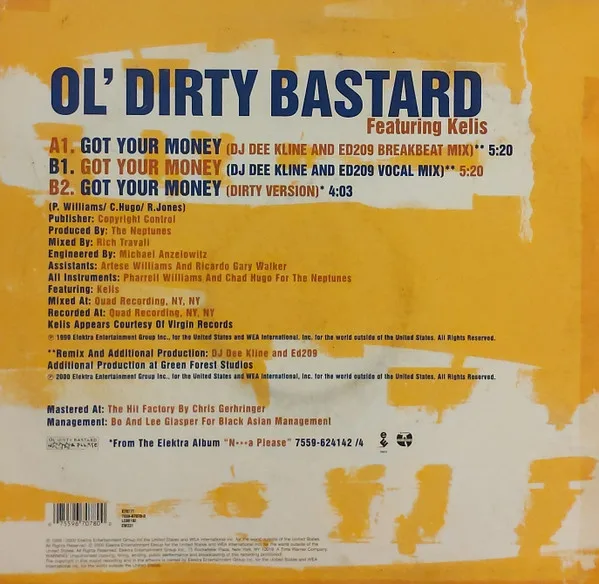 Album cover for Got Your Money by Ol' Dirty Bastard Featuring Kelis