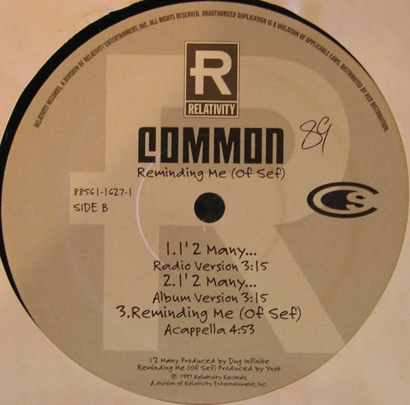 Common - Reminding Me (Of Sef), Hip Hop, Conscious, 1997 - Relativity, US, Vinyl 1x 12"