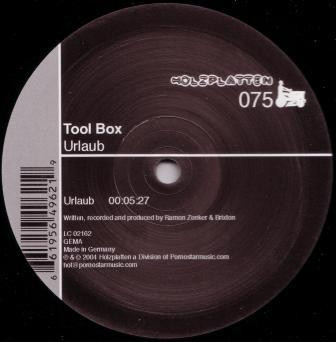 Tool Box - Urlaub, Electronic, Techno, 2004 - Holzplatten, Germany, Vinyl 1x 12"
