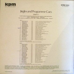 Andy Clark / John Devereaux - Jingles And Programme Cues Volume 2, Classical, Funk / Soul, Jazz, Pop, Rock, Stage & Screen, 1