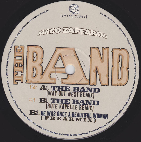Marco Zaffarano - The Band, Electronic, Tech House, 1997 - Silver Planet Recordings, UK, Vinyl 1x 12", 33 ⅓ RPM, 45 RPM