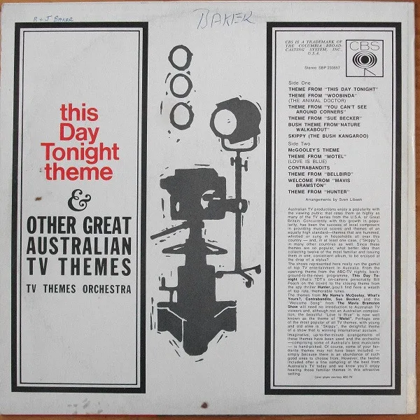 Album cover for This Day Tonight Theme & Other Great Australian TV Themes by TV Themes Orchestra