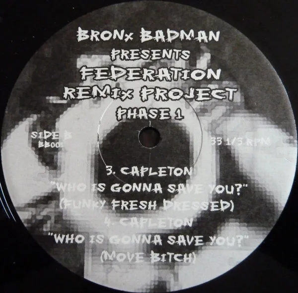 Album cover for Remix Project Phase 1 by Bronx Badman Presents Federation Sound