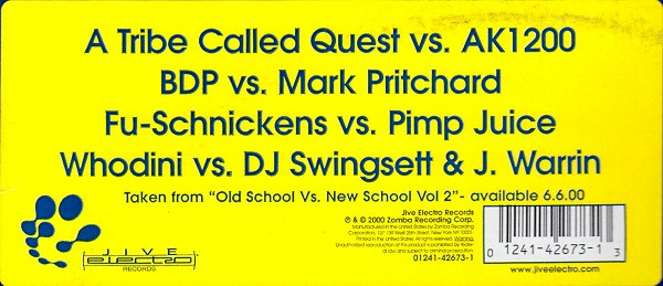 Various - Old School vs. New School Vol. 2, Electronic, Hip Hop, Drum n Bass, Hip Hop, 2000 - Jive Electro, US, Vinyl 1x 12",
