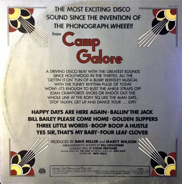 Camp Galore - Deco Disco, Electronic, Disco, 1976 - Music For Pleasure, Australia, Vinyl 1x LP