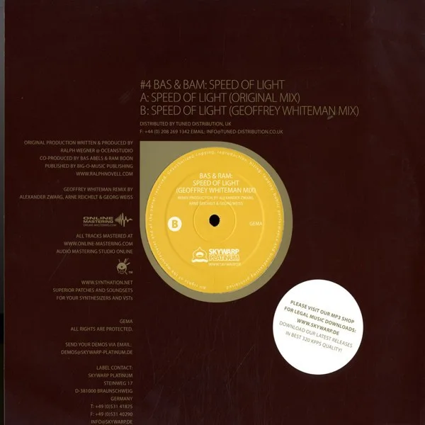 Album cover for Speed Of Light by Bas & Ram