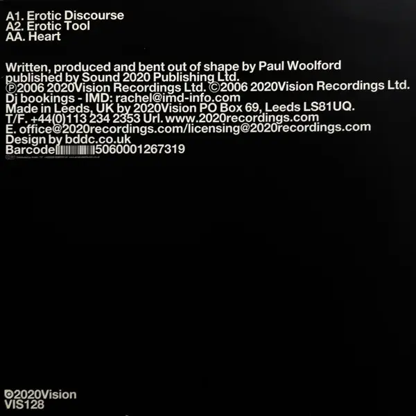 Album cover for Erotic Discourse / Heart by Paul Woolford Presents Bobby Peru