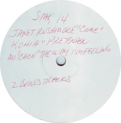 Various - SMK 14, Electronic, Garage House, 1995 - Smack Music, US, Vinyl 1x 12", 33 ⅓ RPM, EP, Limited Edition, Promo, White