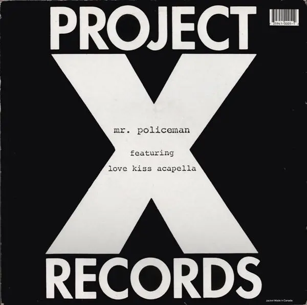 Sheila Featuring "The Voice" (2) - Mr. Policeman - 1990 - House - Project X Records - Vinyl 1x 12", 33 ⅓ RPM