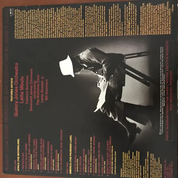 Quincy Jones - Roots: The Saga Of An American Family, Funk / Soul, Stage & Screen, Gospel, Soul, Soundtrack, 1977 - A&M Recor