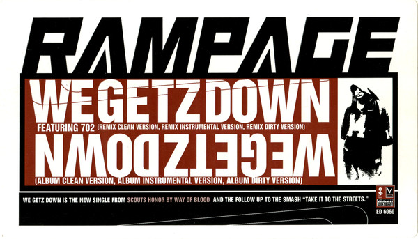 Rampage (2) - We Getz Down, Hip Hop, 1997 - Elektra, US, Vinyl 1x 12", Promo