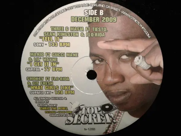 Various - Top Secret December 2009, Hip Hop, Pop Rap, RnB/Swing, 2009 - Strictly Hits Vinyl Service, US, Vinyl 1x 12", 33 ⅓ R
