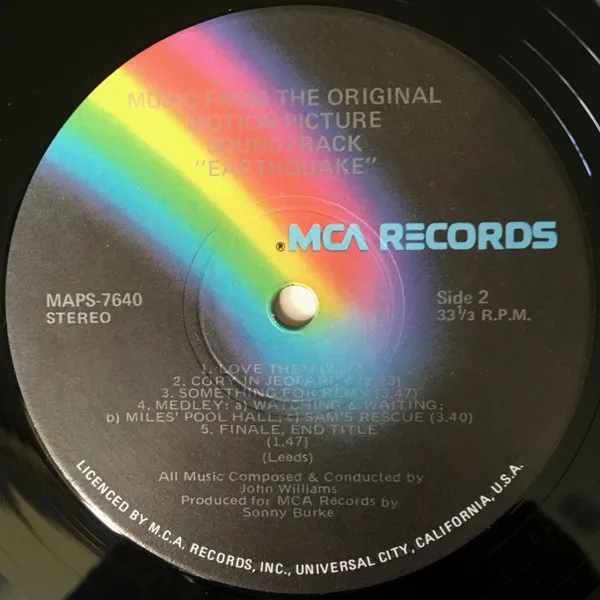 Album cover for Earthquake (Music From The Original Motion Picture Soundtrack) by John Williams (4)