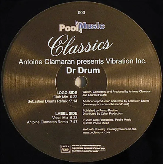 Album cover for Dr Drum by Antoine Clamaran Presents Vibration Inc.