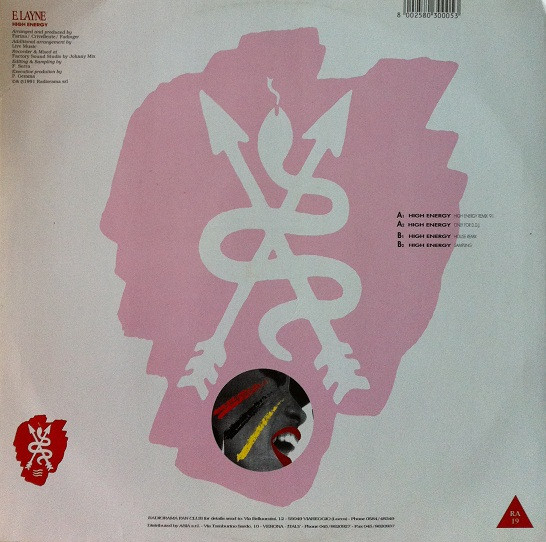 E. Layne - High Energy, Electronic, Eurobeat, Hi NRG, 1991 - Radiorama Productions, Italy, Vinyl 1x 12", 45 RPM
