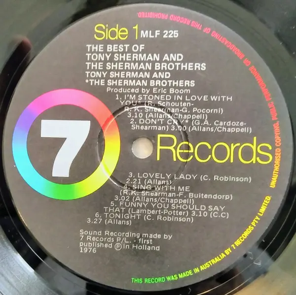 Tony Sherman & Sherman Brothers (2), The - The Best Of Tony Sherman & The Sherman Brothers, Funk / Soul, Soul, 1978 - 7 Recor