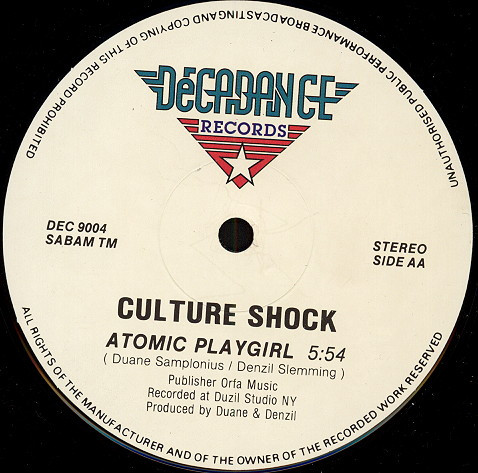 Culture Shock - Atomic Playgirl, Electronic, Hardcore, Techno, 1991 - Decadance Records, Belgium, Vinyl 1x 12", 33 ⅓ RPM