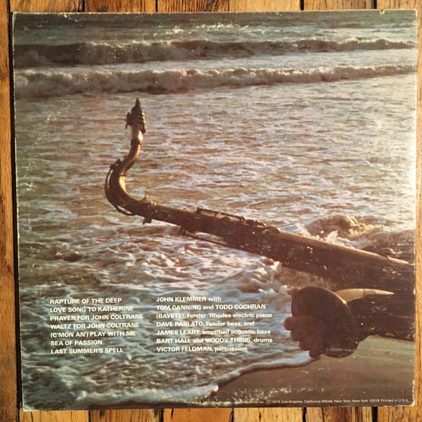 John Klemmer - Intensity, Jazz, ABC Impulse!, ABC Records, Impulse!, US, Vinyl 1x LP, Album, Quadraphonic Gatefold, Green Lab