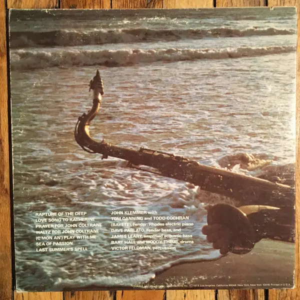 John Klemmer - Intensity, Jazz, ABC Impulse!, ABC Records, Impulse!, US, Vinyl 1x LP, Album, Quadraphonic Gatefold, Green Lab