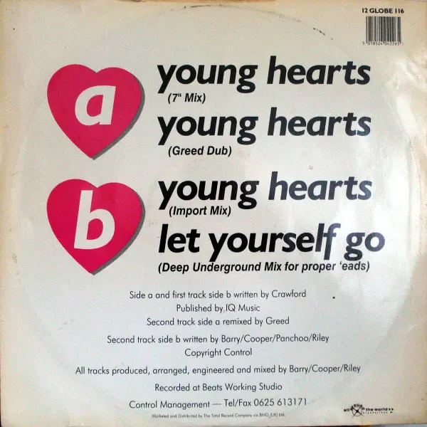 Album cover for Young Hearts by Control Featuring Maria Panchoo