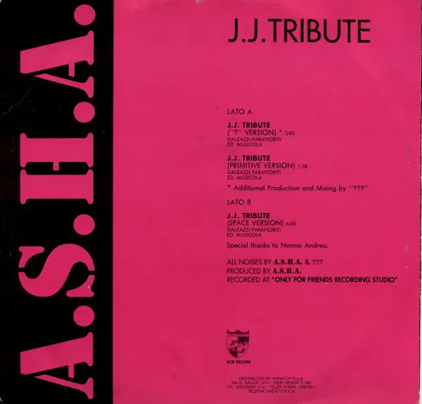 Album cover for J.J. Tribute by A.S.H.A.