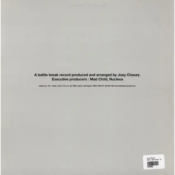 Joey Chavez - Battle Axe Breaks Volume Three, Hip Hop, DJ Battle Tool, Battle Axe Records, US, Vinyl 1x 12"