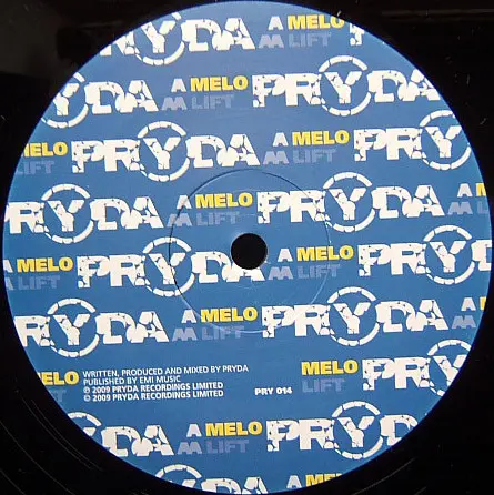 Pryda - Melo / Lift, Electronic, Progressive House, 2009 - Pryda Recordings, UK, Vinyl 1x 12", 33 ⅓ RPM