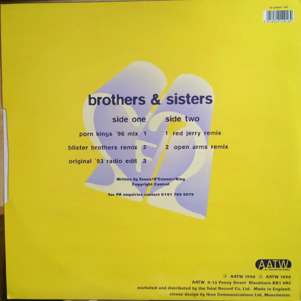 Album cover for Brothers & Sisters Remix 1996 by 2 Funky 2