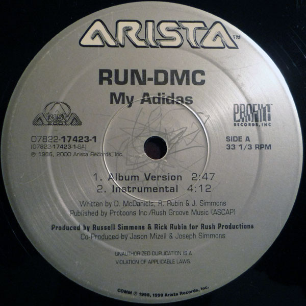 Run-DMC - My Adidas / Peter Piper - 2000 - - Arista - Vinyl 1x 12", 33 ⅓ RPM, Reissue
