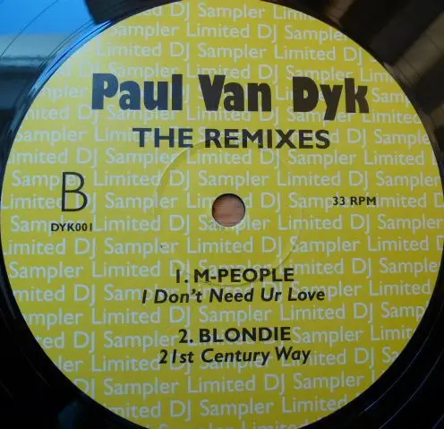 Paul van Dyk - The Remixes, Electronic, Trance, Not On Label (Paul van Dyk), UK, Vinyl 1x 12", Unofficial Release, 33 ⅓ RPM