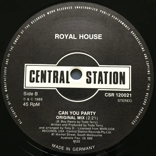 Album cover for Can You Party (Can You Feel It) by Royal House